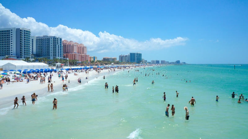 Clearwater Beach, Florida Clearwater Beach includes a resort area and a residential area on the Gulf of Mexico in Pinellas County on the west central coast of Florida. Located ...